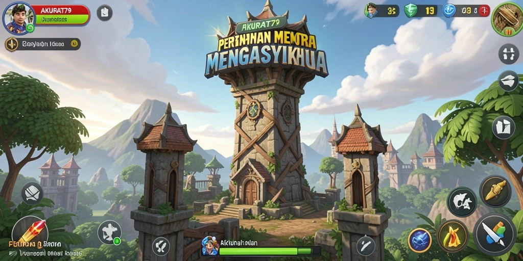 Tampilan gameplay AKURAT79 yang menarik dalam Tower Defense.