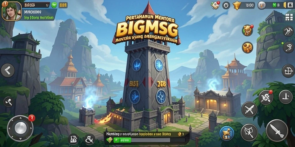 Tangkapan layar gameplay BIGMSG yang mendebarkan dan menantang.