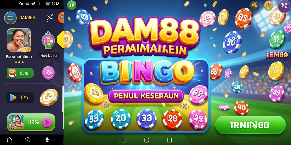 Screenshot menunjukkan gameplay seru Bingo di DAM88.