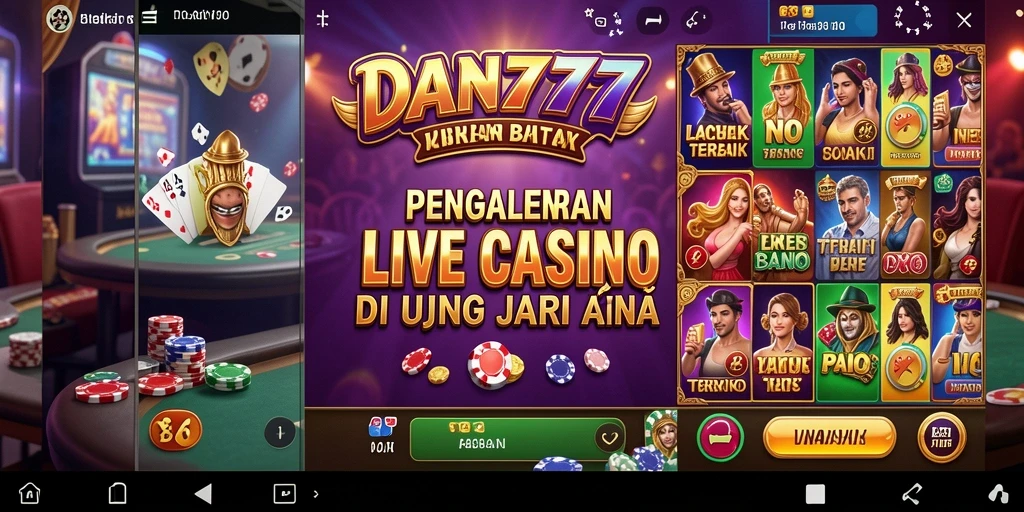 Screenshot DAN777 menampilkan dealer langsung dalam permainan Live Casino.