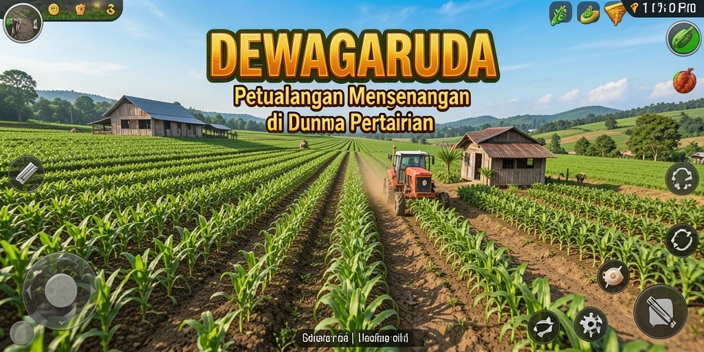 Tampilan gameplay DEWAGARUDA yang menarik saat bertani.