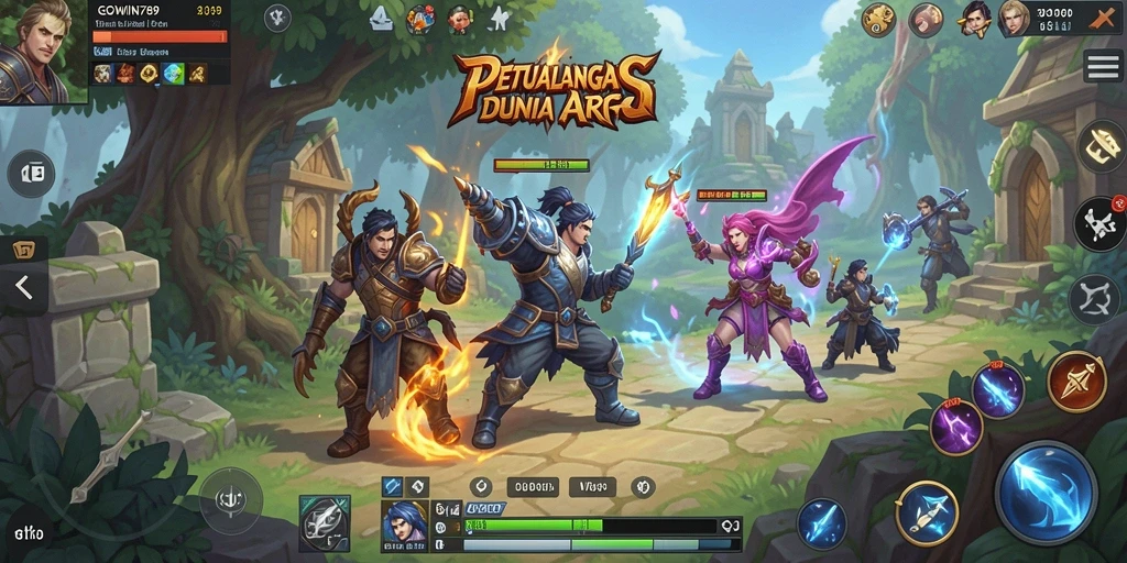 Screenshot gameplay GOWIN789 menampilkan aksi petualangan yang mendebarkan.