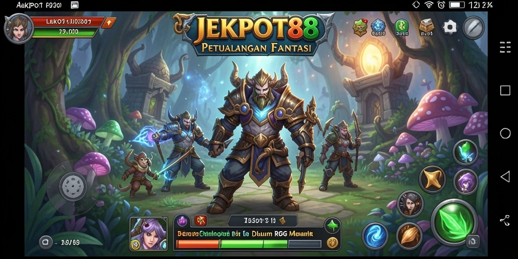 Tampilan permainan RPG JEKPOT88 yang menakjubkan dan penuh warna.