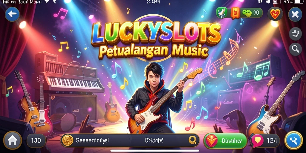 Tampilan gameplay LUCKYSLOTS yang menarik dan penuh warna.