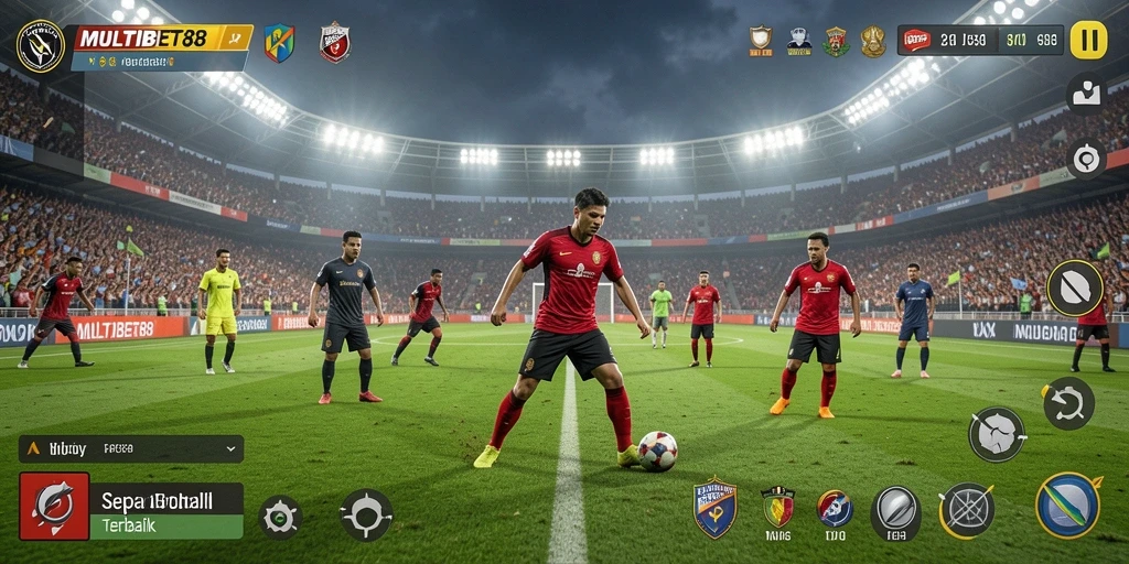 Tampilan gameplay MULTIBET88 yang memukau dengan aksi sepak bola intens.