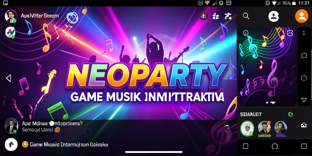 Tampilan gameplay NEOPARTY yang menarik dan interaktif.
