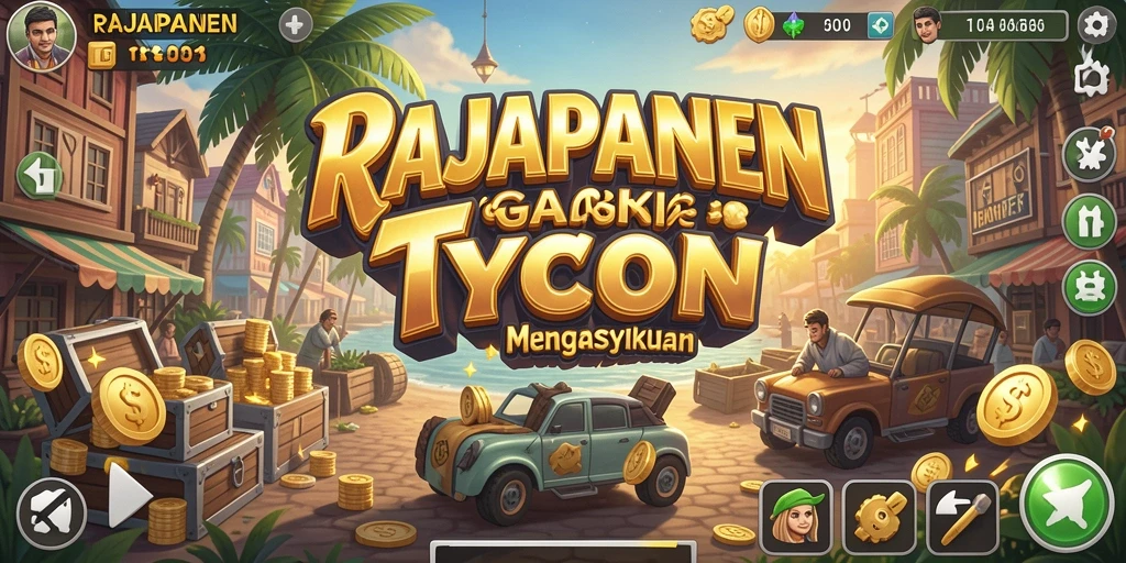 Tampilan gameplay RAJAPANEN yang menarik dengan grafis cerah.
