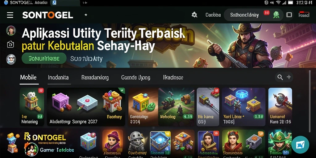 Screenshot aplikasi SONTOGEL yang menampilkan fitur pengingat dan manajemen tugas.