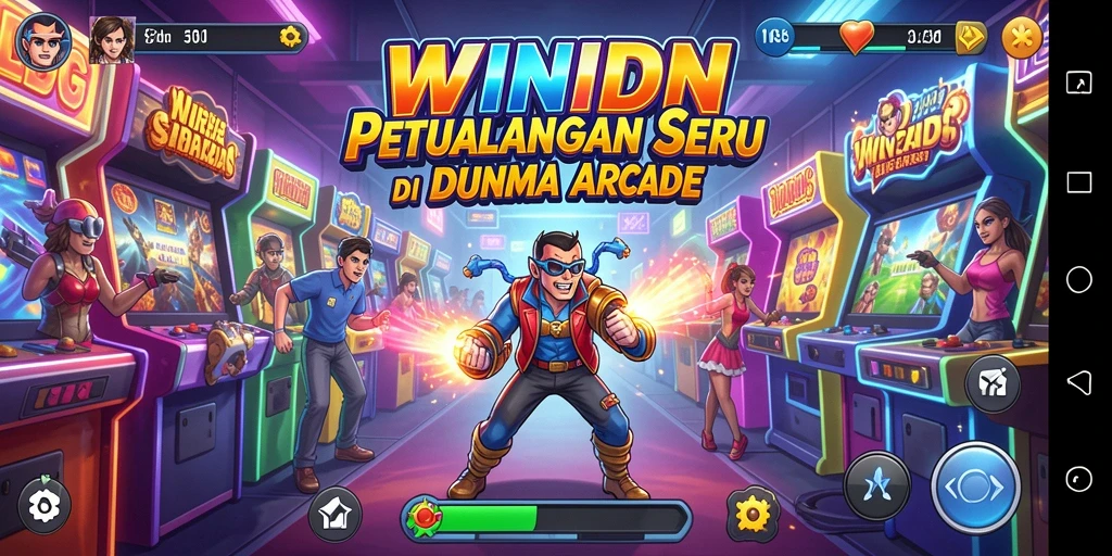 Tampilan gameplay seru dari WINIDN dengan karakter dan level yang menarik.