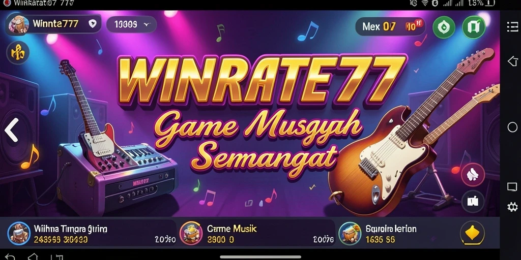 Tampilan screenshot WINRATE777 menampilkan gameplay musik yang seru dan interaktif.