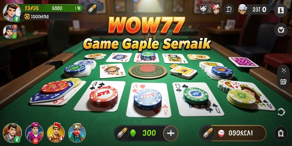 Tampilan screenshot utama dari gameplay Gaple yang menarik.